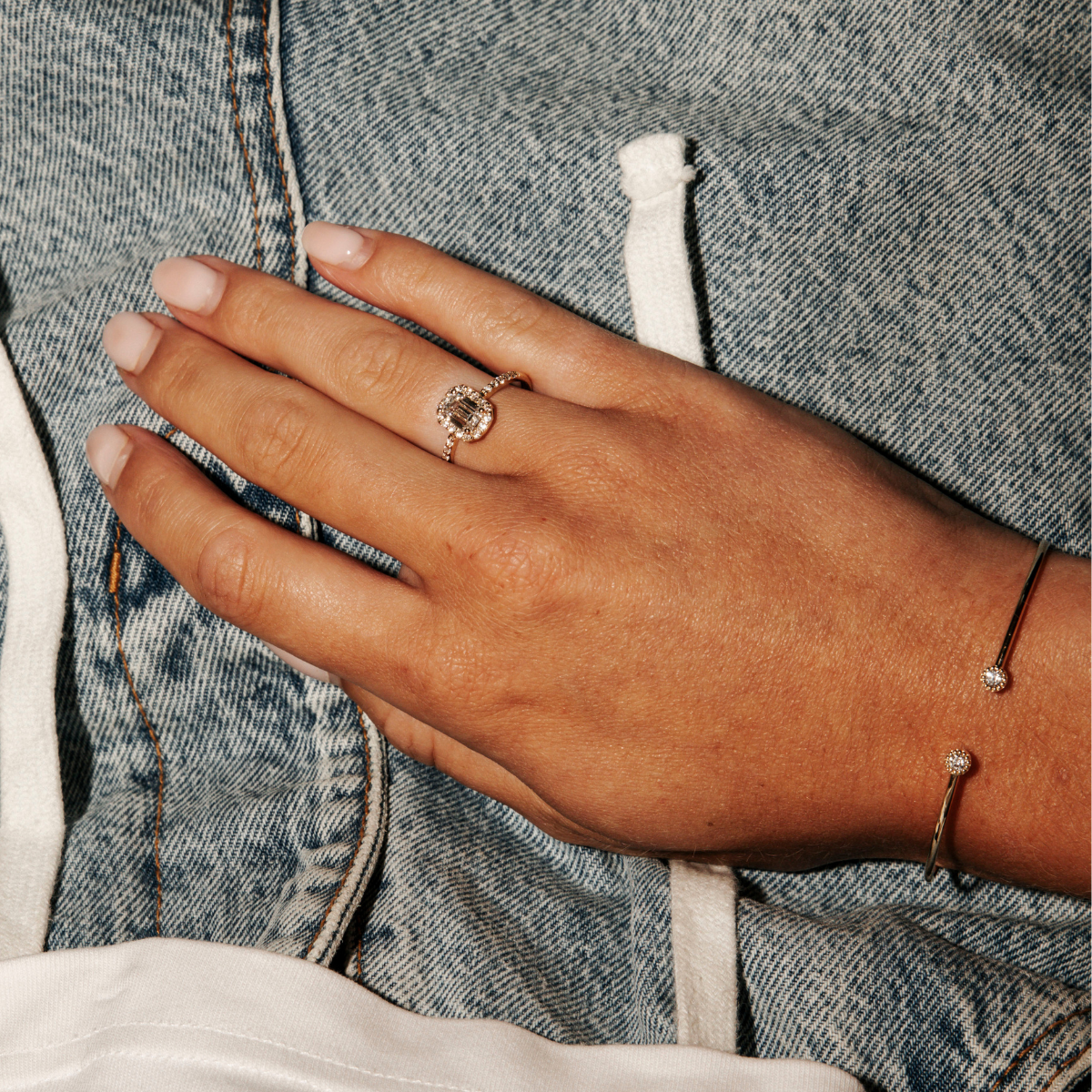 The Halo Diamond Bangle